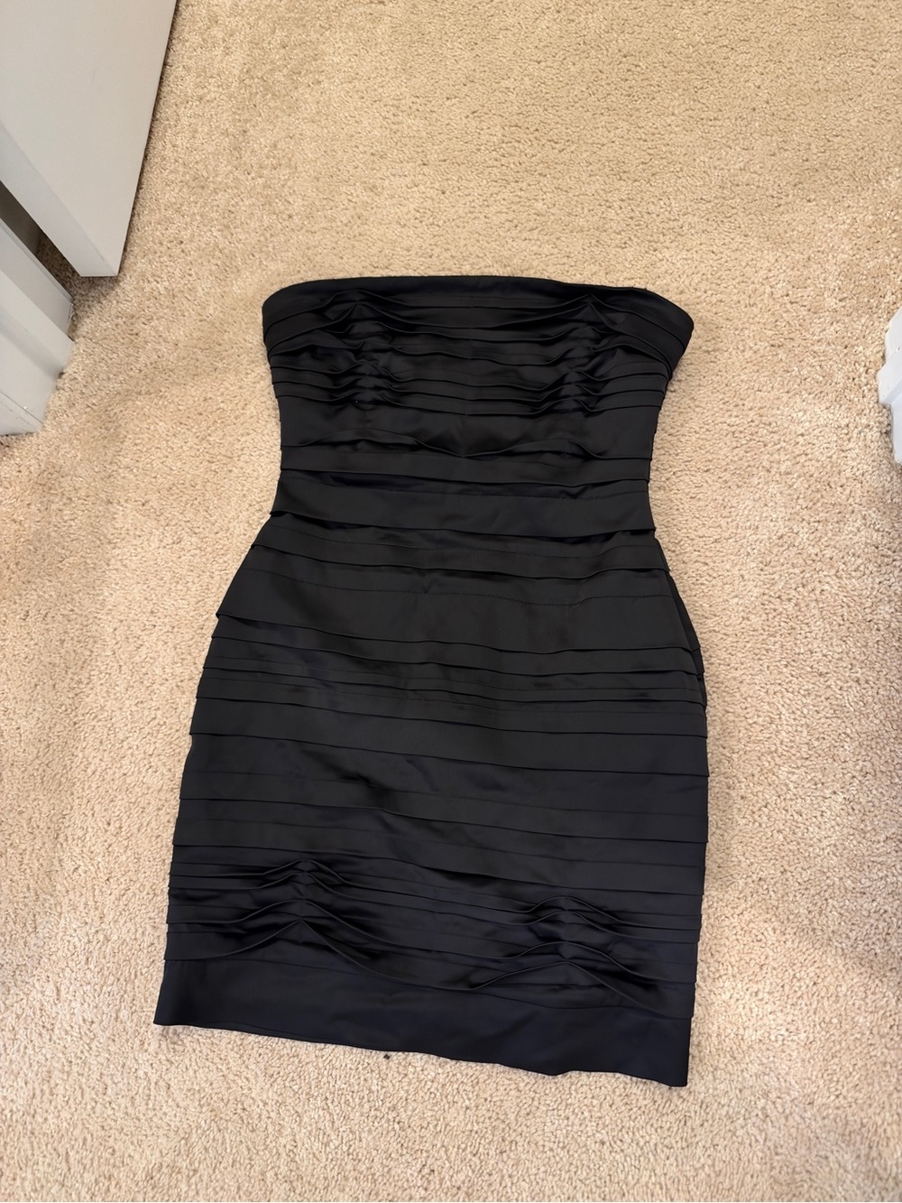 BCBG Strapless Black Bandage Dress